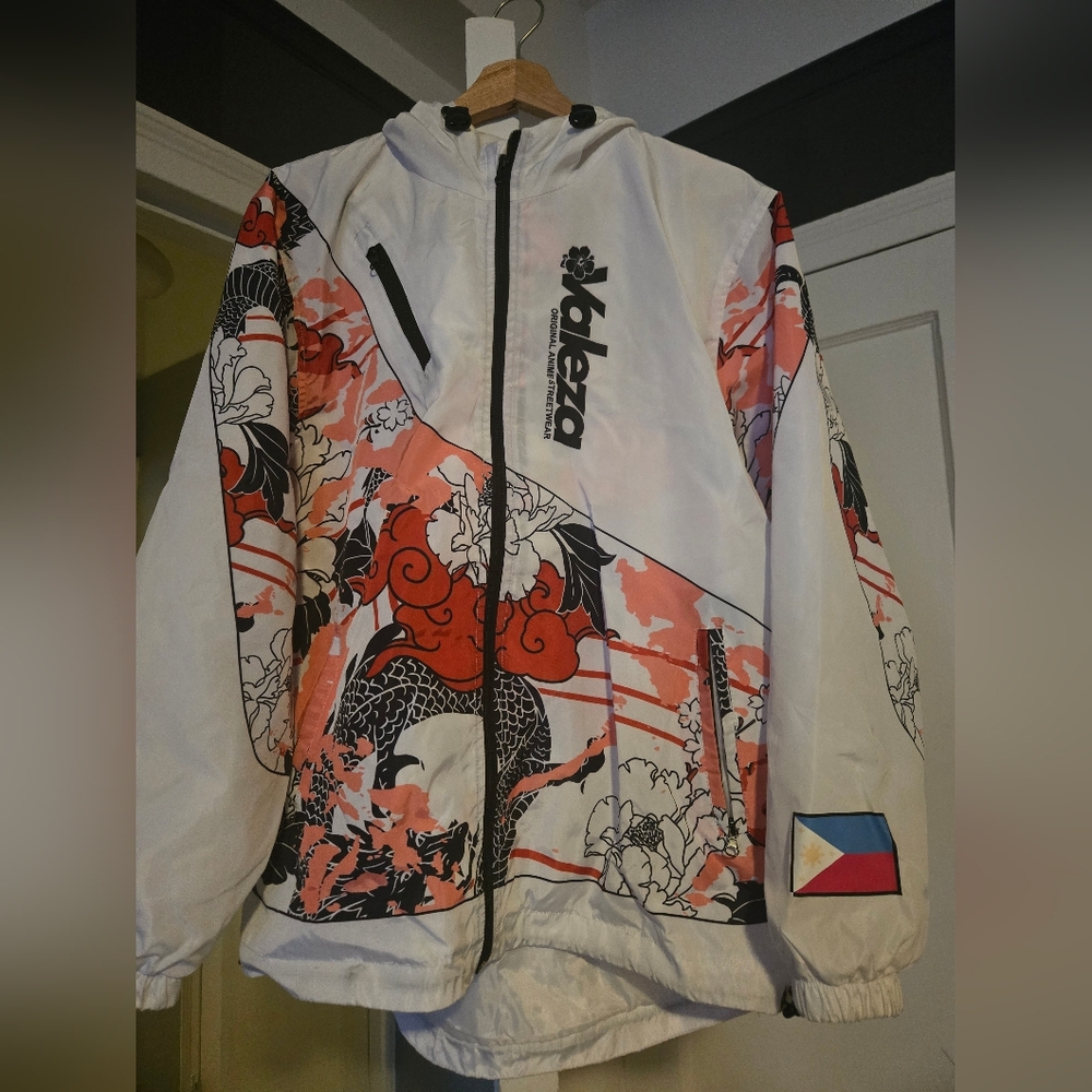 Valeza Original Anime Streetwear Hooded Windbreaker Jacket